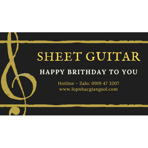 Sheet Happy Birthday to You Tab Guitar